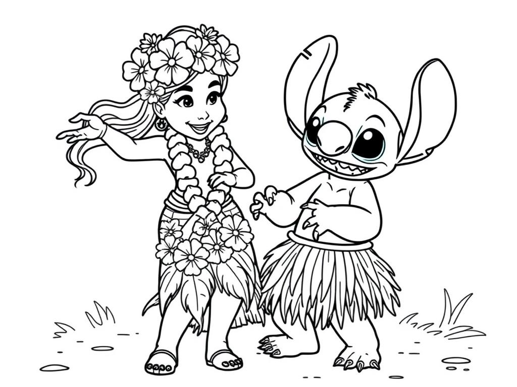 Lilo und Stitch Ausmalbilder zum Ausdrucken