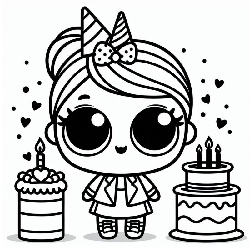 Ausmalbild Lol Alles Gute zum Geburtstag zum Ausdrucken