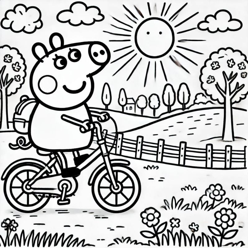 Peppa Wutz Ausmalbilder zum Ausdrucken Herunterladen