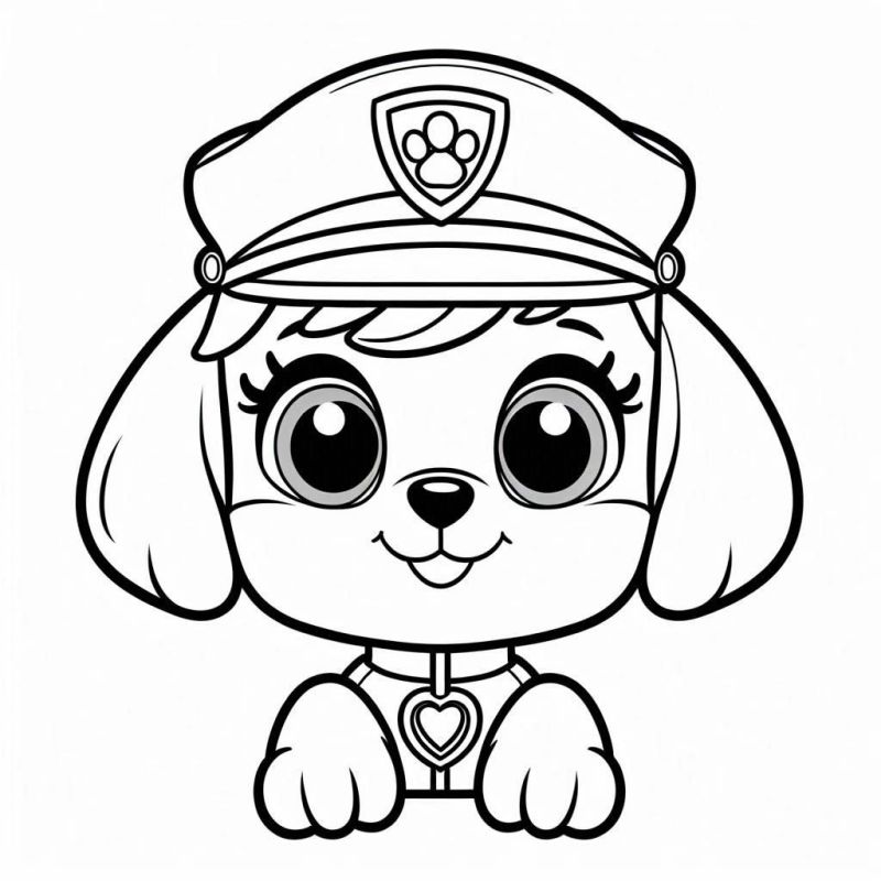 Skye Paw Patrol Ausmalbild Kostenlos