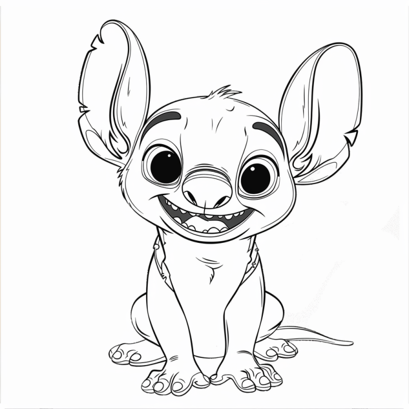 Stitch Ausmalbild außerirdische Kreaturen