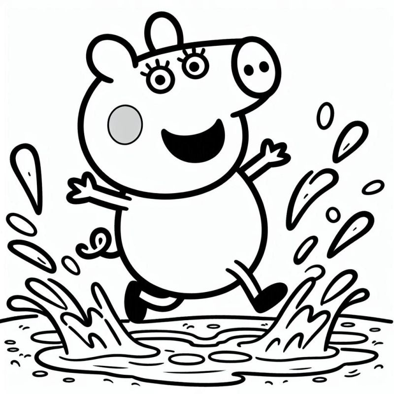 Süße Peppa Wutz Ausmalbild