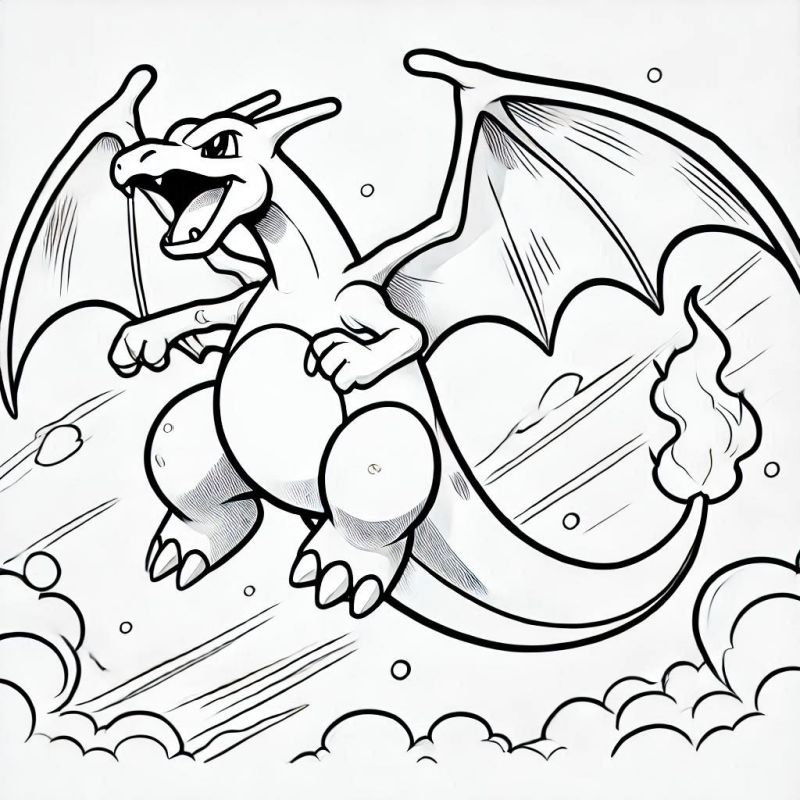 Ausmalbild Charizard Pokemon