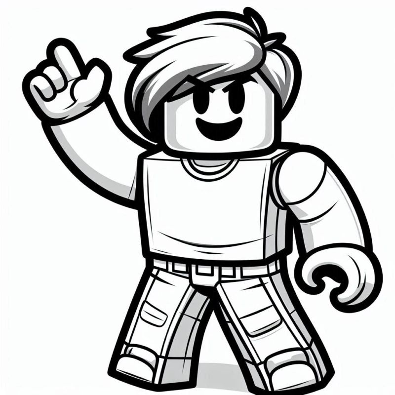 Junge Roblox Ausmalbild zum Ausdrucken
