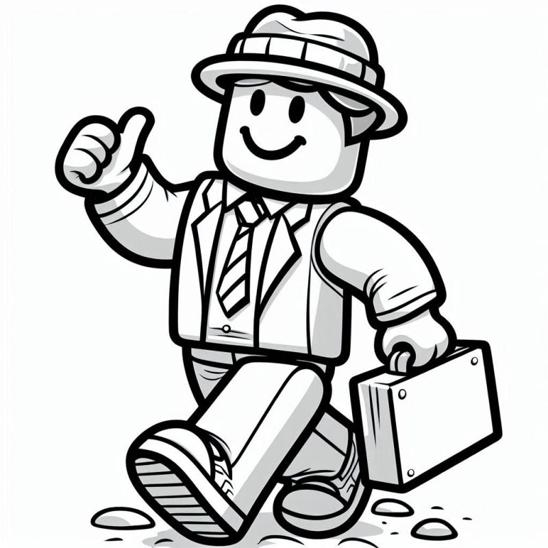 Klassische Roblox Ausmalbild