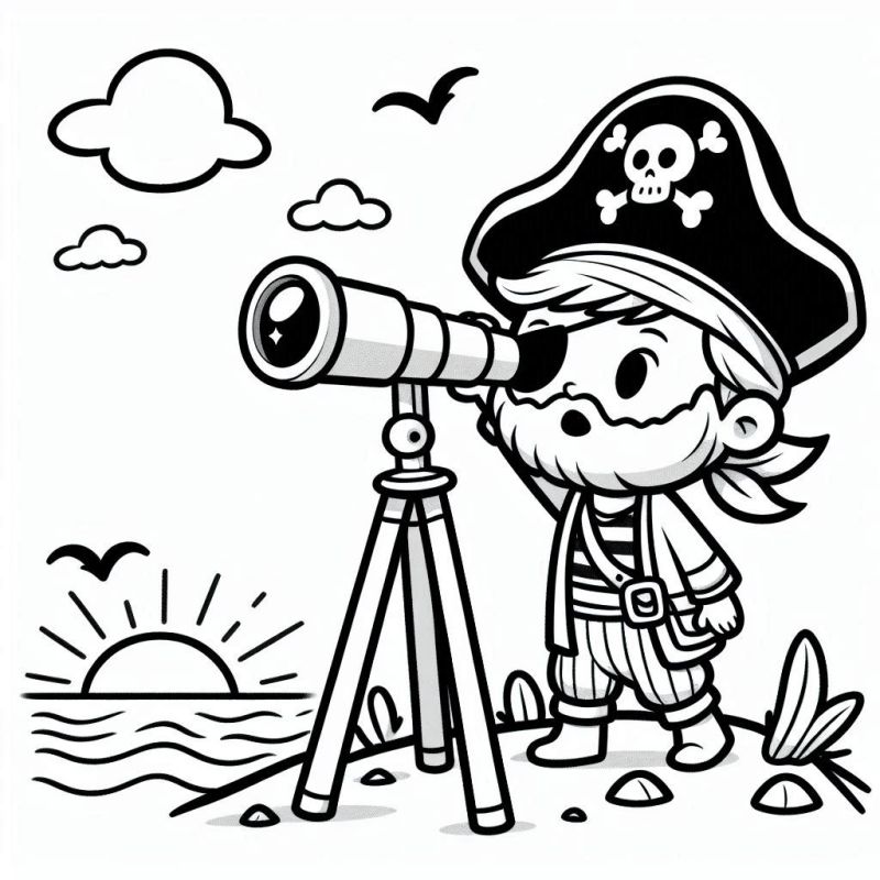 Küstenpiraten Ausmalbild zum Ausdrucken