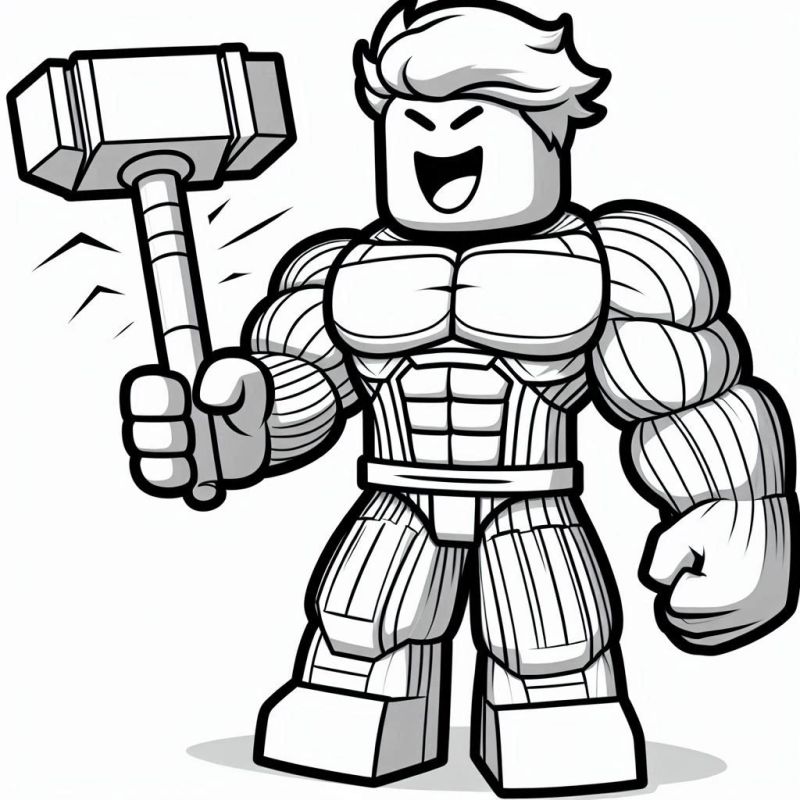 Roblox Avatar Ausmalbild zum Ausdrucken