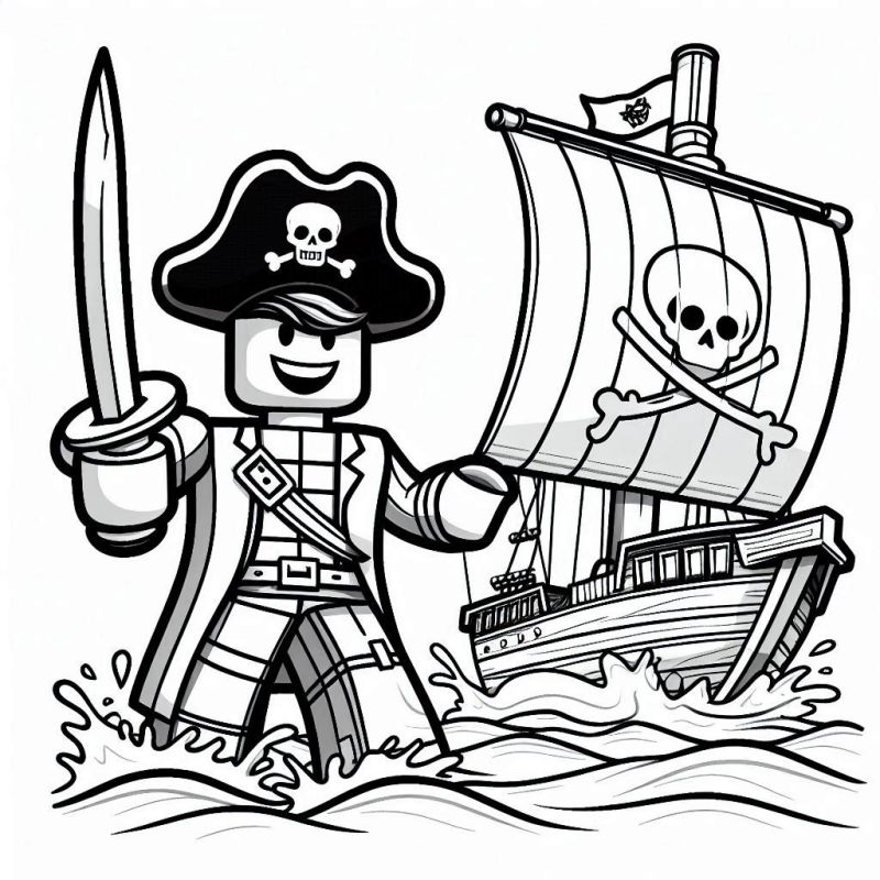 Piraten Roblox Malvorlage kostenlos