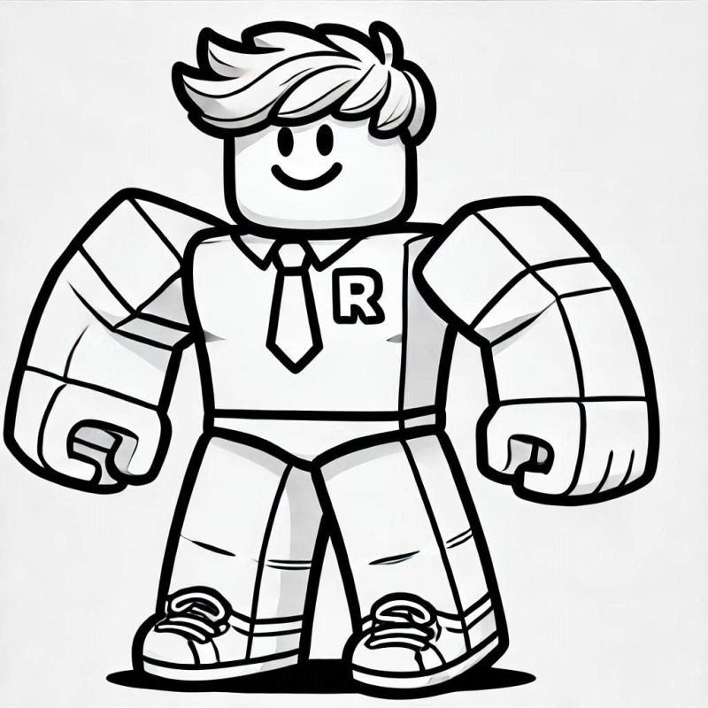 Vorlage Roblox zum Ausmalen
