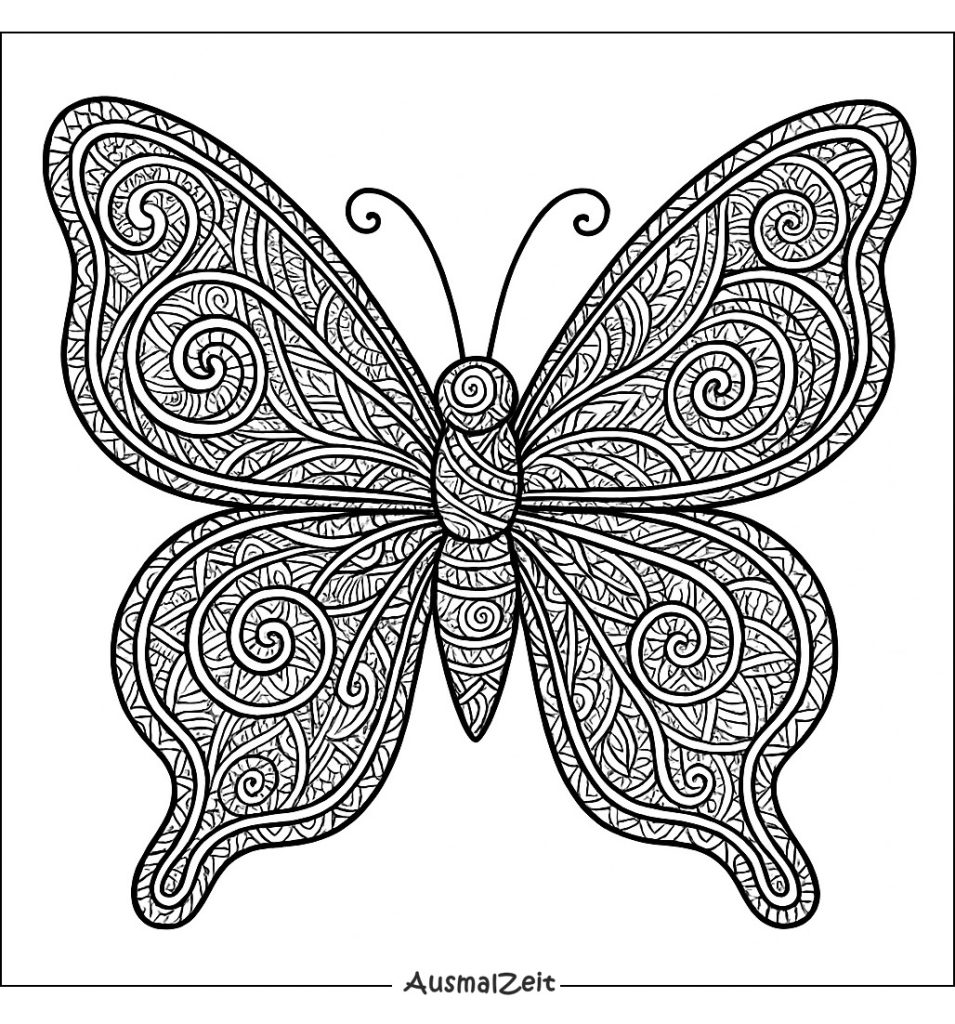 Schmetterling Tier Mandala für Erwachsene