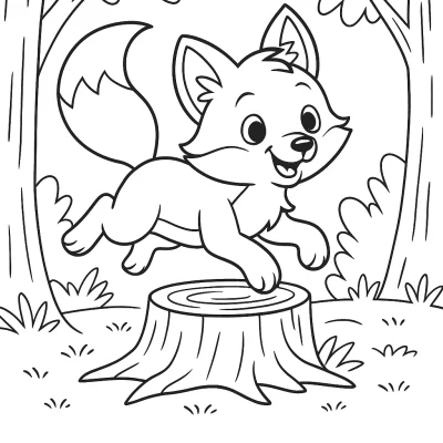 Süßer Fuchs Ausmalbild zum Ausdrucken