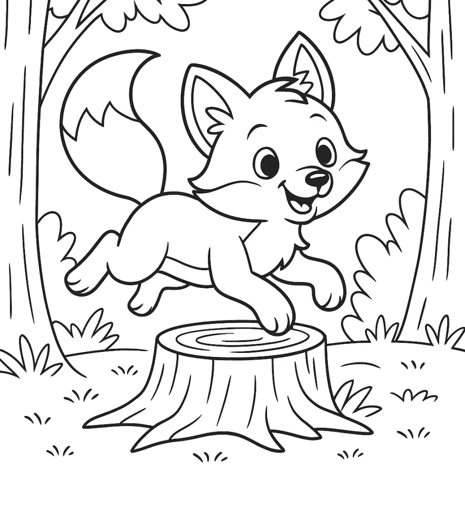 Süßer Fuchs Ausmalbild zum Ausdrucken