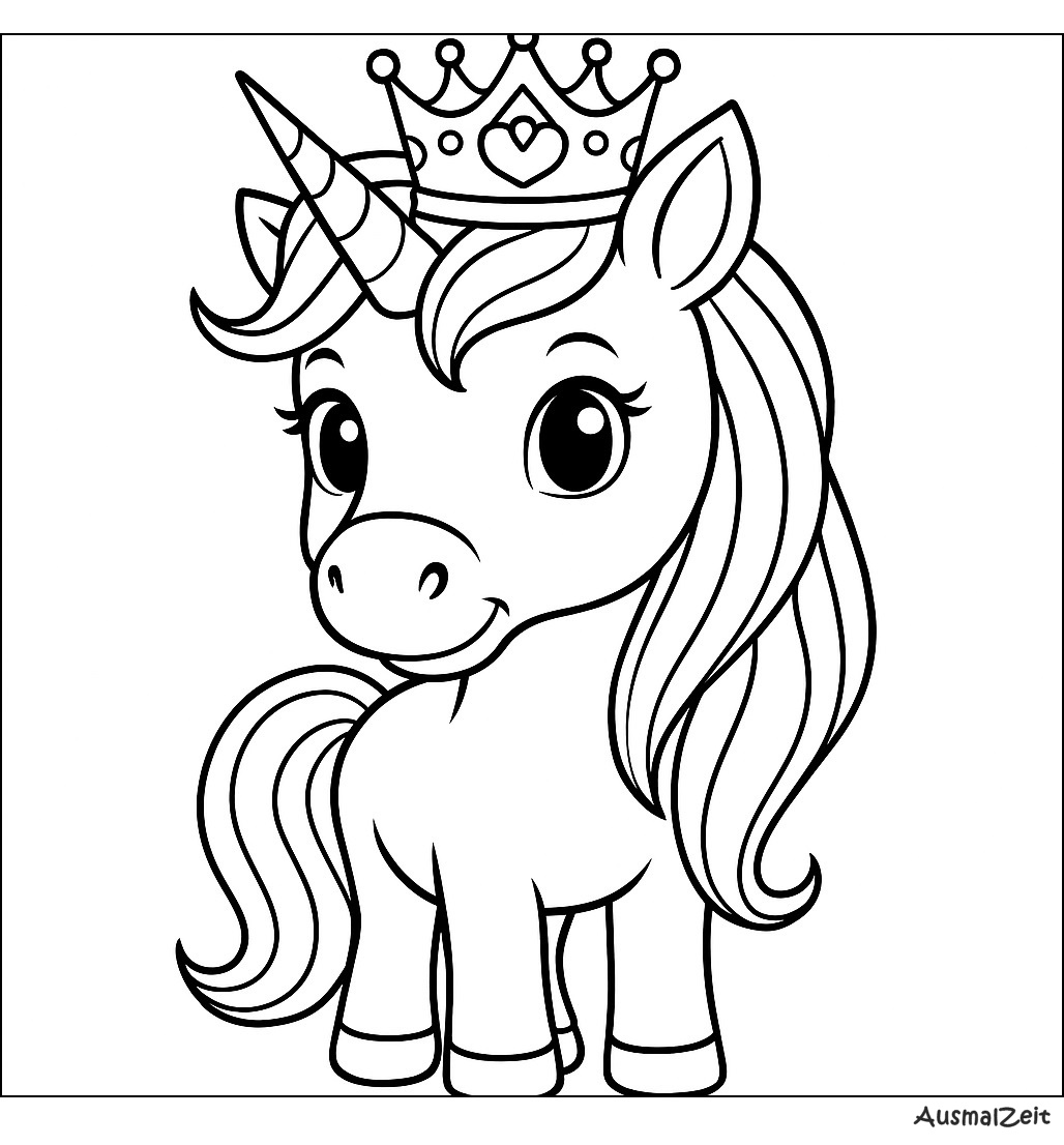 Schöne Einhorn Ausmalbilder in DIN A4 – gratis zum Ausdrucken